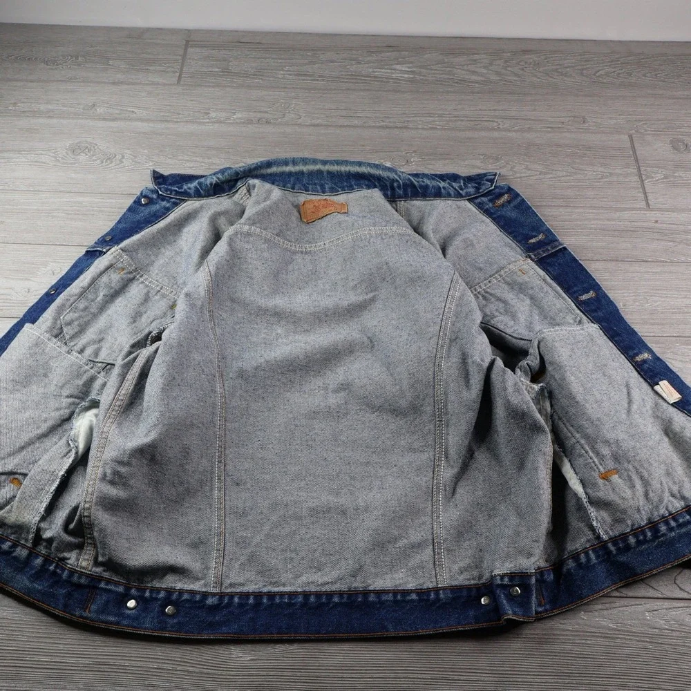 Levi's Vintage 70506 Denim Trucker Jacket Men's 44 Blue USA Red Tab